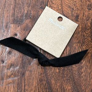 MADEWELL SCRUNCHIE WITH BOW BLACK CORDUROY NWT